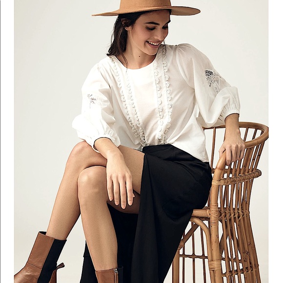 FARM RIO Puff Sleeve Top - Picture 1 of 8